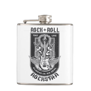 Guitar Rock design Hip Flask