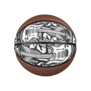 Guitar Rock design Mini Basketball