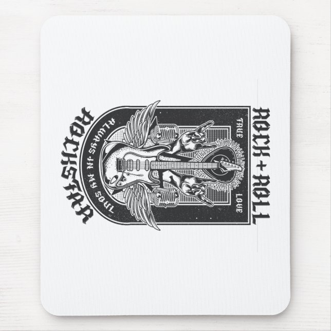 Guitar Rock design Mouse Pad (Front)