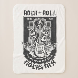 Guitar Rock design Sherpa Blanket