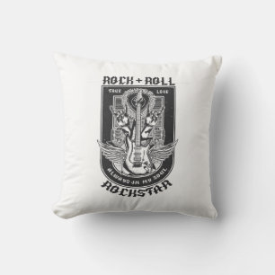 Guitar Rock design Throw Pillow
