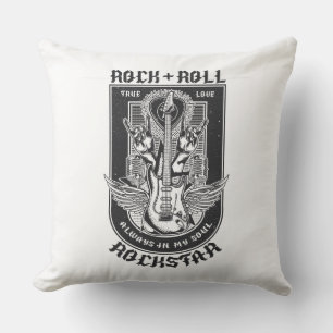 Guitar Rock design Throw Pillow