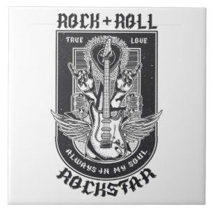 Guitar Rock design Tile