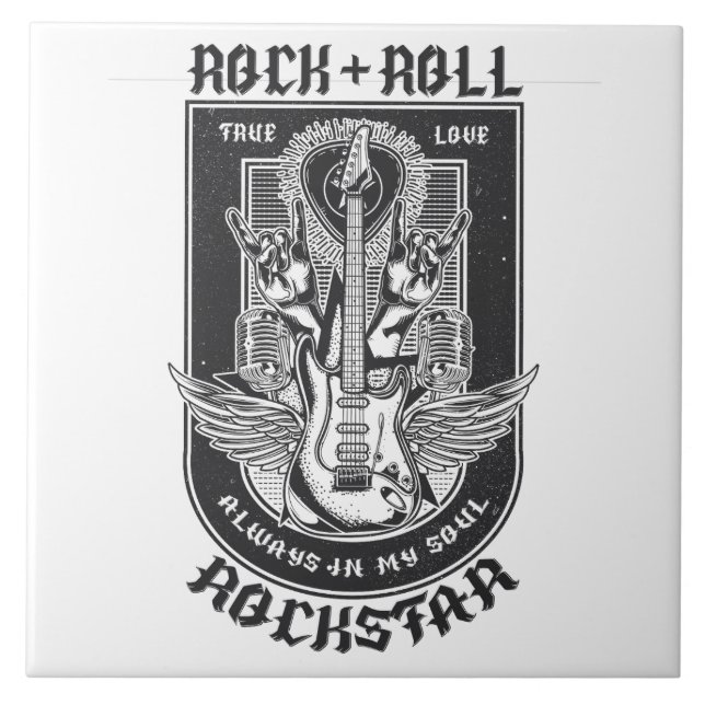 Guitar Rock design Tile (Front)