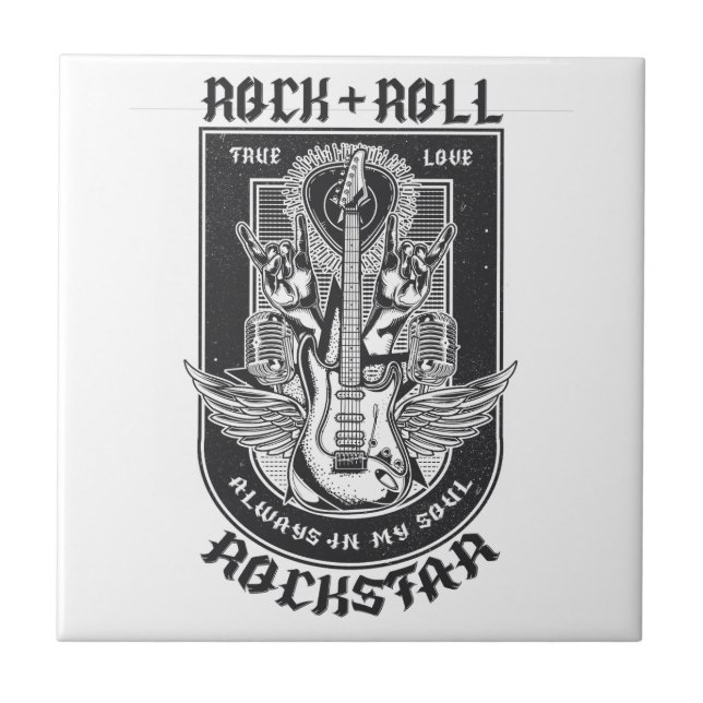 Guitar Rock design Tile (Front)