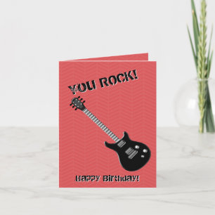 Guitar Rock Star Card