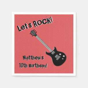 Guitar Rock Star Napkin