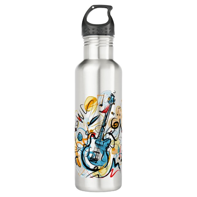 Guitar Rocks Water Bottle (Front)
