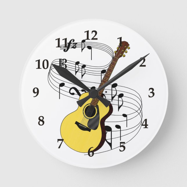 Guitar Round Clock (Front)