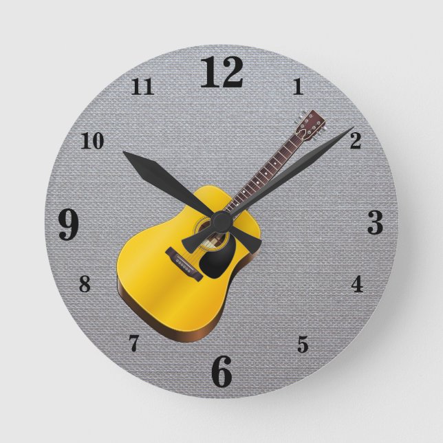 Guitar  round clock (Front)