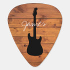 Guitar Rustic Wood Handwritten Name