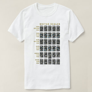 Guitar Scales On Front And Back T-Shirt