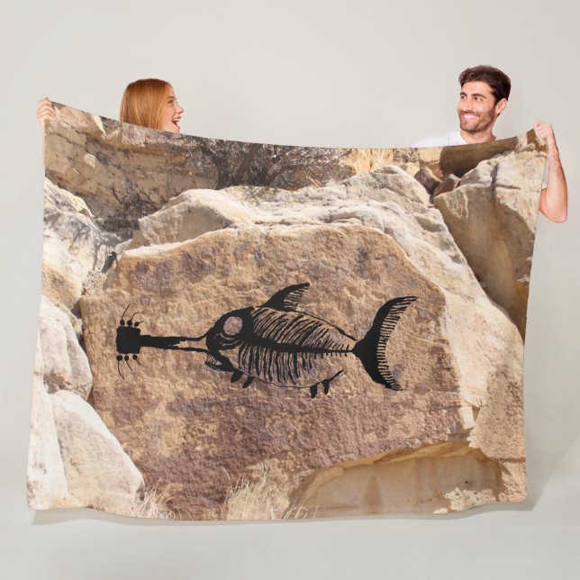 Guitar Shark Fleece Blanket (In Situ)