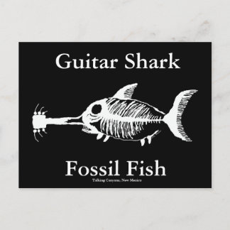 Guitar Shark Fossil Fish Postcard