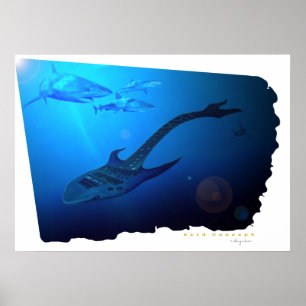 Guitar Shark Poster