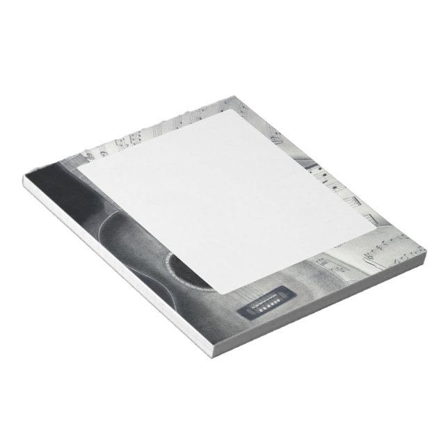 Guitar & Sheet Music Notepad (Angled)