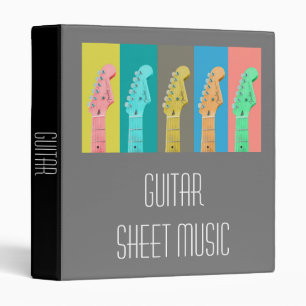 Guitar Sheet Music student folder portfolio Binder