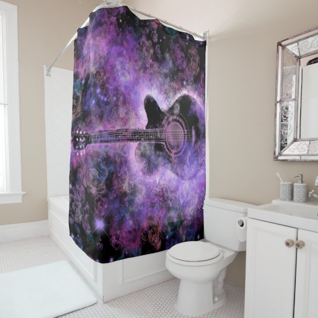 Guitar Shower Curtain (In Situ)