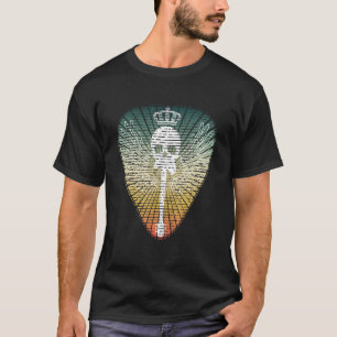 Guitar Skull Bass Bassist Musician Guitar Plectrum T-Shirt
