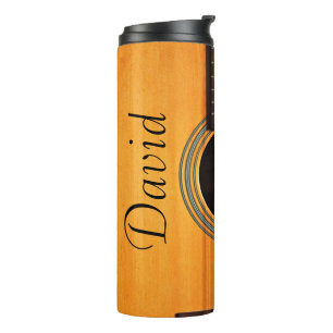 Guitar sound hole personalized thermal tumbler