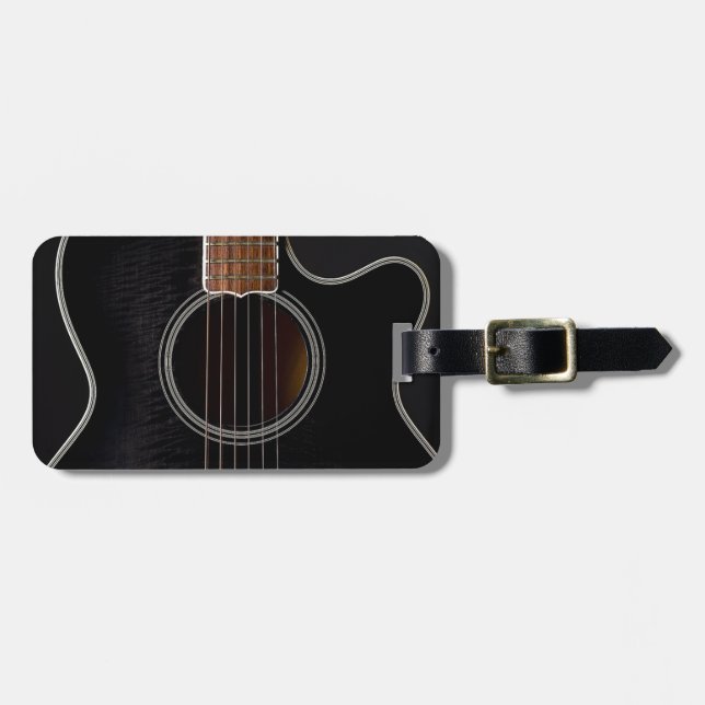 Guitar Soundhole Luggage Tag (Front Horizontal)