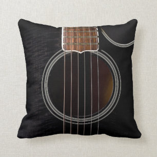 Guitar Soundhole Throw Pillow