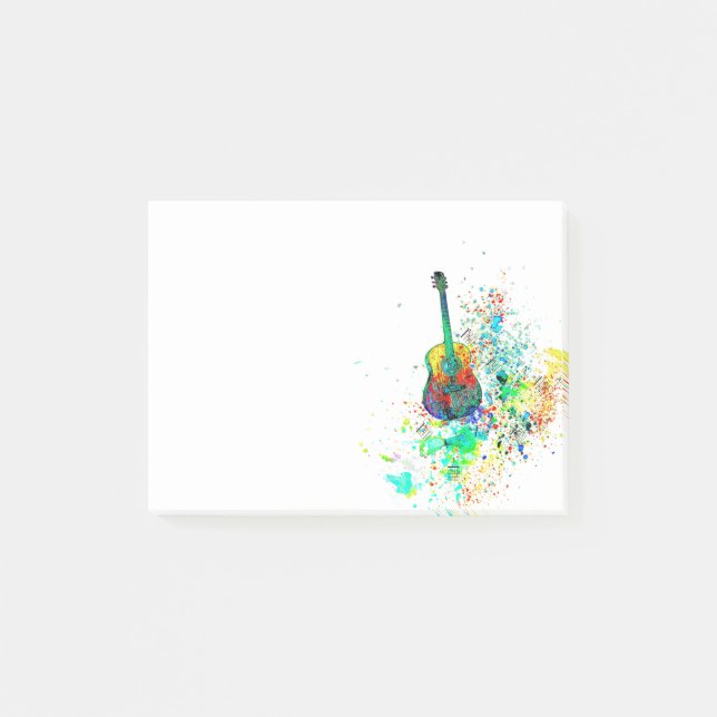 Guitar splatter post-it notes (Front)