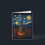 Guitar Starry Night Van Gogh Guitarist Rock And Ro Card<br><div class="desc">Guitar Starry Night Van Gogh Guitarist Rock And Roll</div>