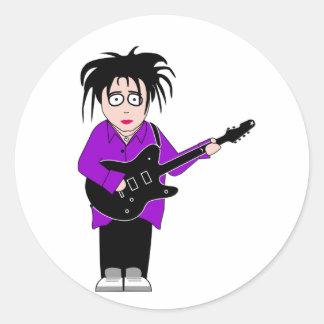 guitar sticker round