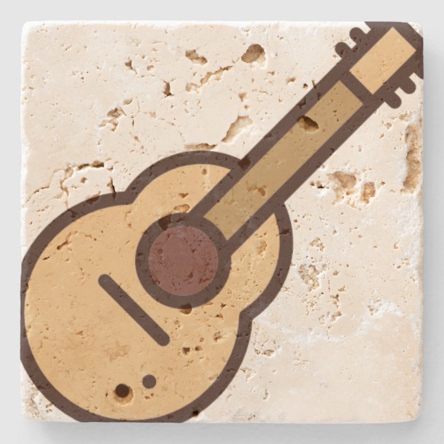 guitar stone coaster (Front)