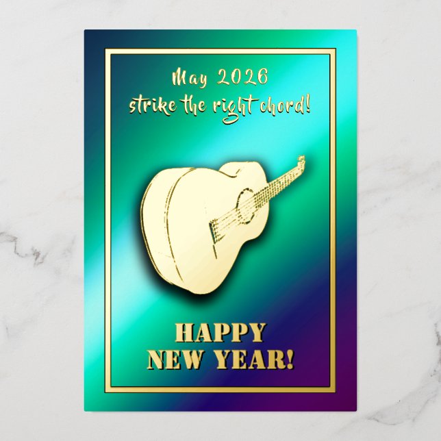 Guitar strike the right chord 2026 Greetings Card (Front)