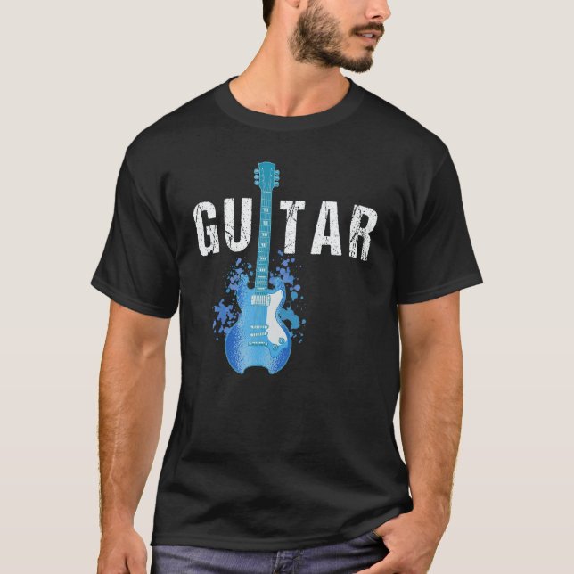 Guitar String Musician Acoustic Electric Guitarist T-Shirt (Front)