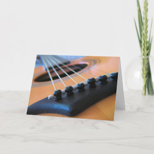 Guitar Strings  -  Blank Inside Greeting Card