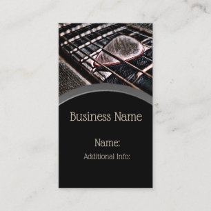 Guitar Strings In Leather Business Card 6