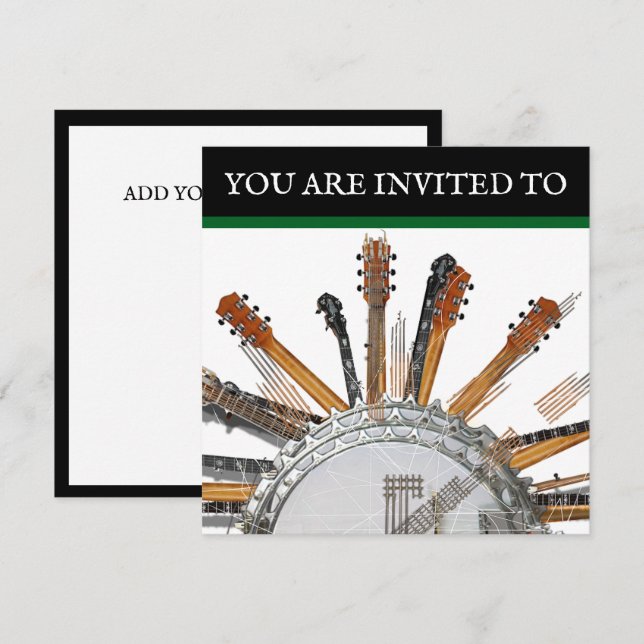 GUITAR STRINGS IN THE SUN INVITATION (Front/Back)