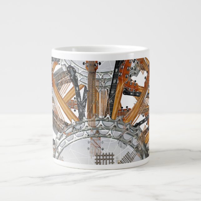 GUITAR STRINGS IN THE SUN LARGE COFFEE MUG (Front)