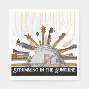 GUITAR STRINGS IN THE SUN NAPKIN