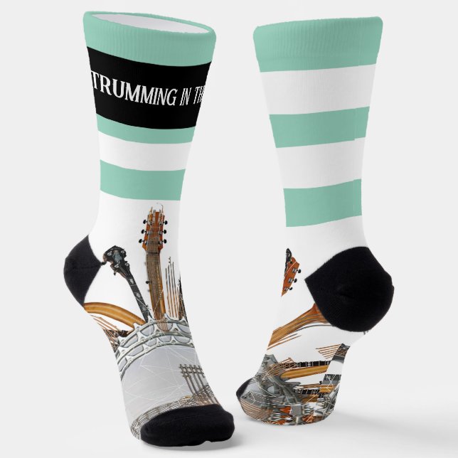 GUITAR STRINGS IN THE SUN SOCKS (Angled)