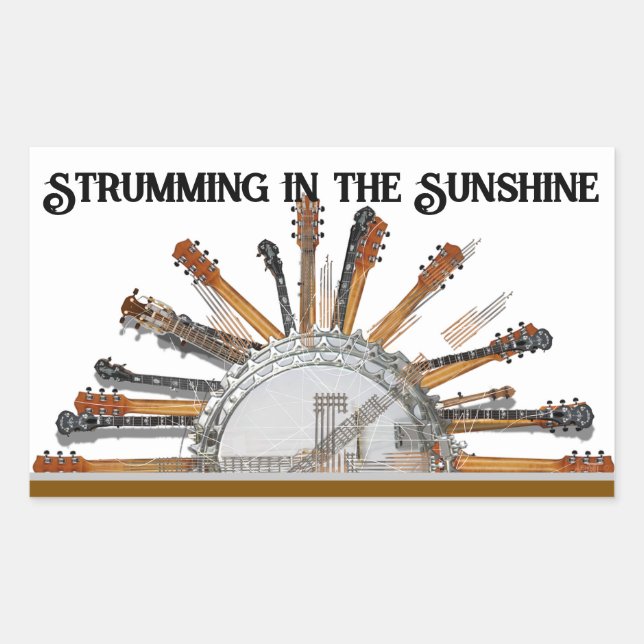GUITAR STRINGS IN THE SUN STICKER (Front)