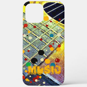 Guitar Strings Musical Watercolor  iPhone 12 Pro Max Case