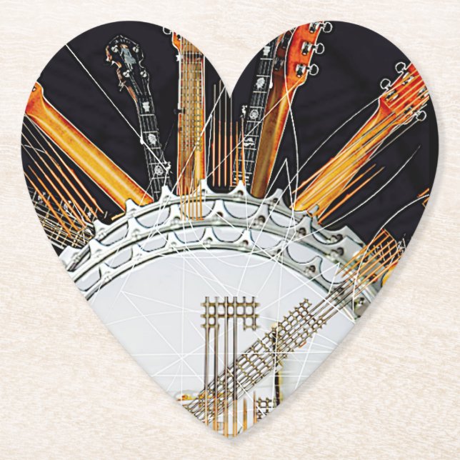 GUITAR STRINGS THE SUN PAPER COASTER (Front)