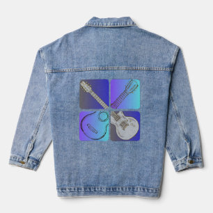 Guitar Style Cool Musician design Denim Jacket
