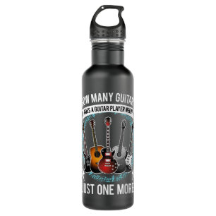 Guitar T How Many Guitars Gift For Guitar Player  710 Ml Water Bottle