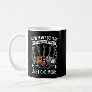 Guitar T How Many Guitars Gift For Guitar Player Coffee Mug