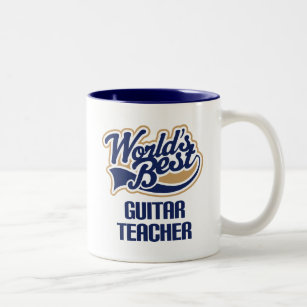 Guitar Teacher Gift Two-Tone Coffee Mug