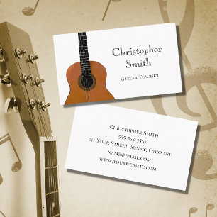 Guitar Teacher Music Lessons Business Card