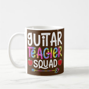 Guitar Teacher Squad First Day of School Tie Dye  Coffee Mug