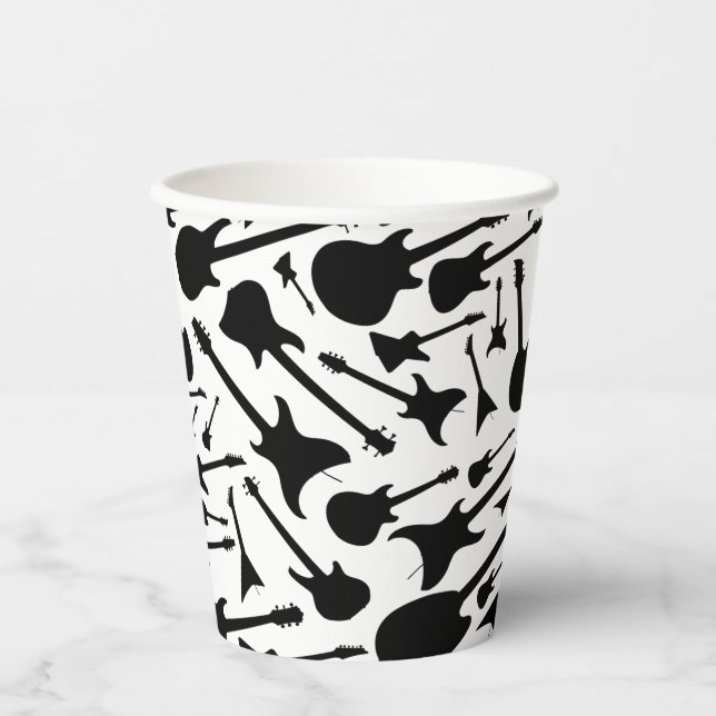 Guitar Themed Paper Cups (Front)
