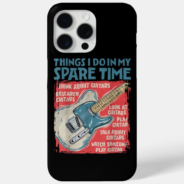 Guitar Things I Do In My Spare Time Funny Electric Case-Mate iPhone Case (Back)