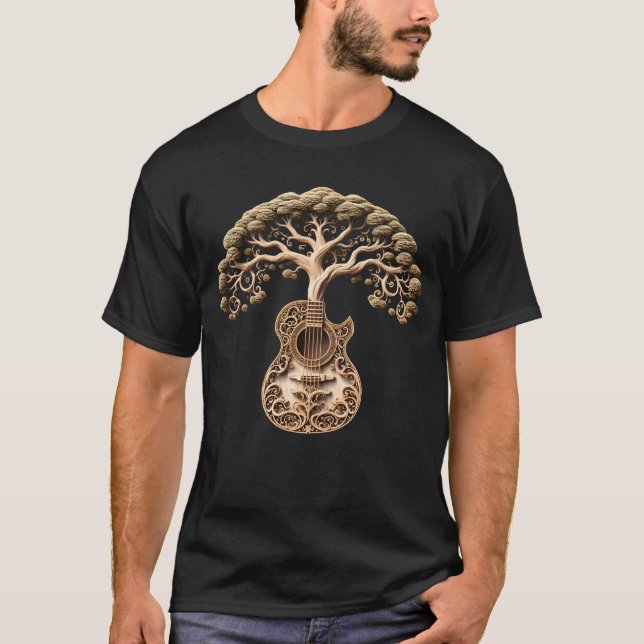 Guitar Tree of Life Guitar Player Guitarist Lover T-Shirt (Front)